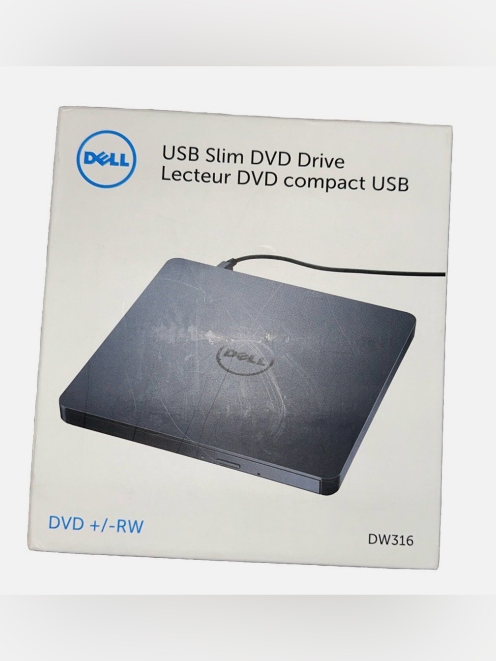 Dell USB Slim DVD Drive DW316 - Black NWT